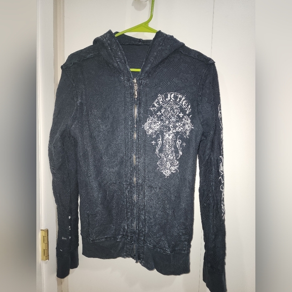 Affliction reversible hoodie - Picture 8 of 13